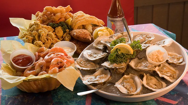 oysters and seafood dinner