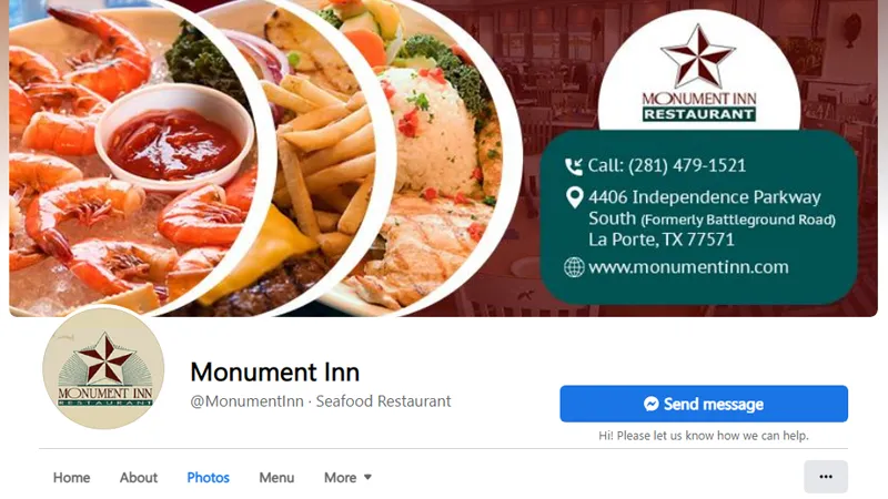 Monument Inn Restaurant Facebook Home page